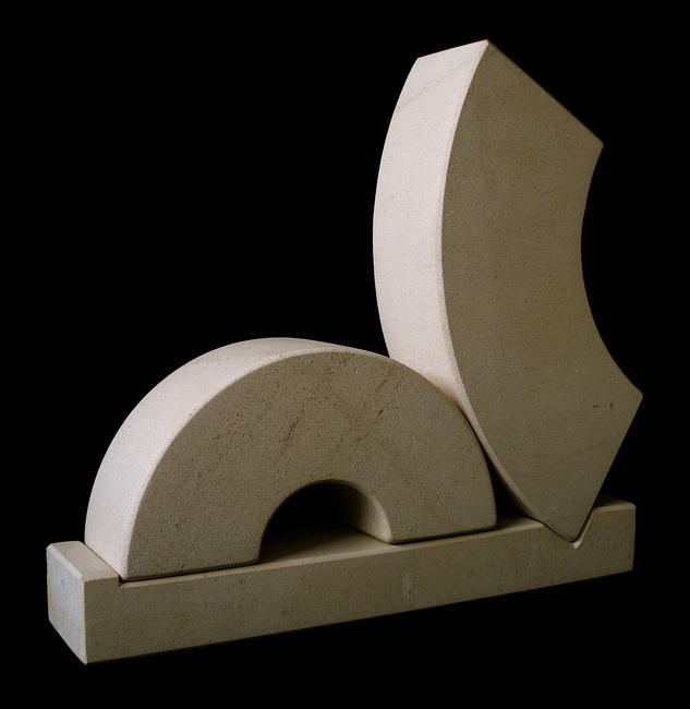 two worlds collide, the interaction of heavenly bodies, portuguese limestone, height 210mm, £poa