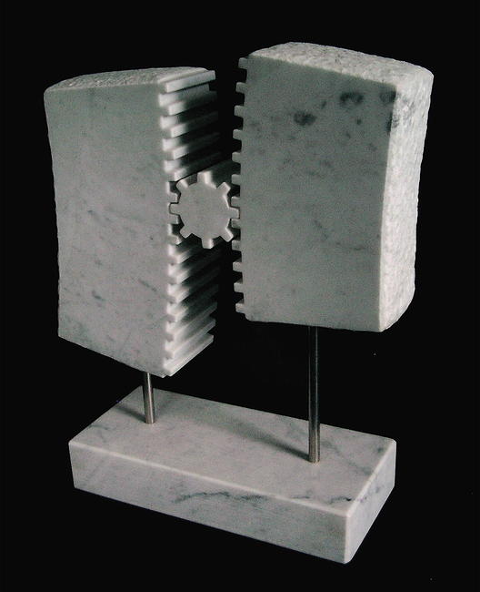 heart of the machine, carrara marble, SOLD