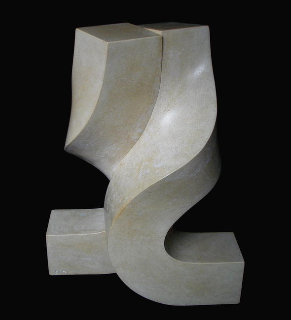 kiss, the symmetry of 2, french limestone, SOLD