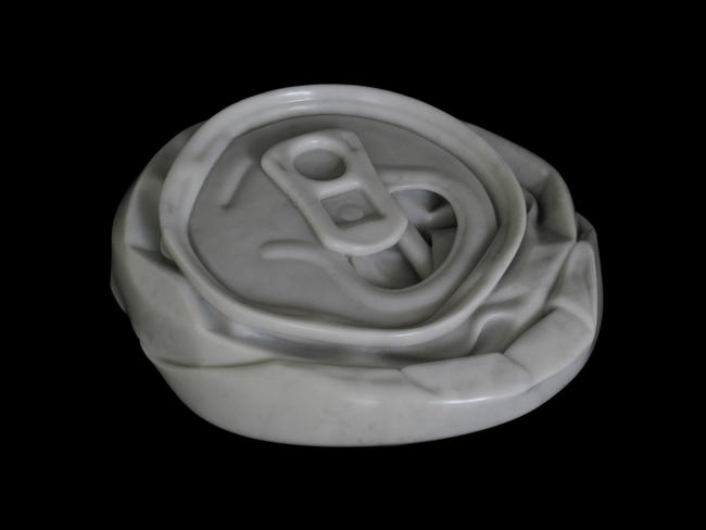 'Flat Coke', hand carved Carrara marble, 250 x 225 x 65mm. £POA.