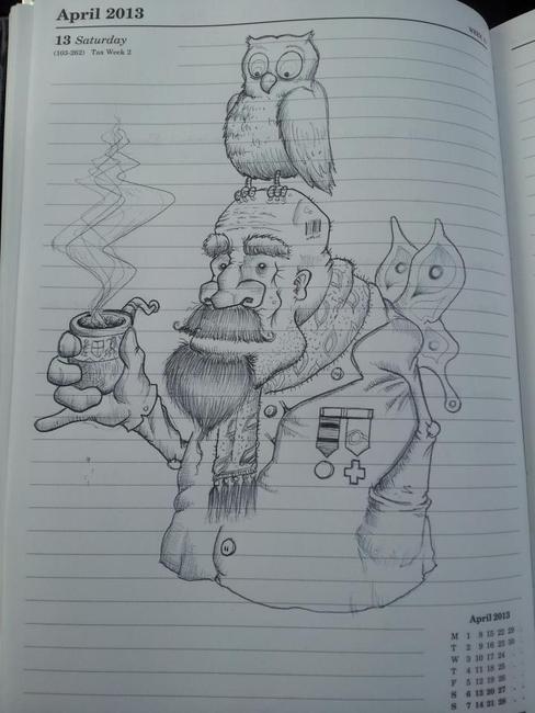 God of Wisdom - Biro sketch