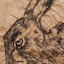 Hare Stare (Brown paper bag)