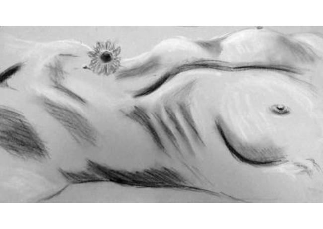 Body in Chalk and Charcoal