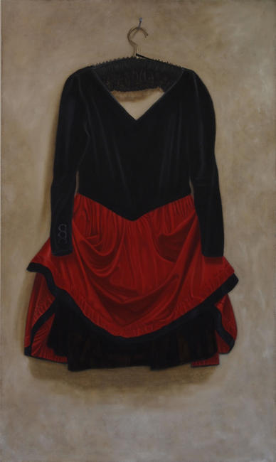 Red and Black Dress Suspended 4