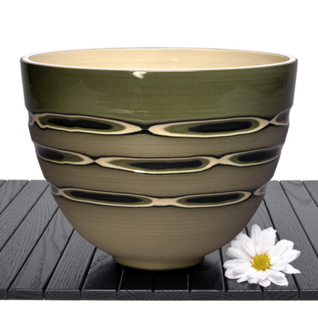 Rowena Gilbert: Deep Centre Bowl Horizontal Band Design