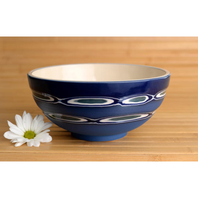 Rowena Gilbert: Medium Low Centre Bowl Horizontal Band Design