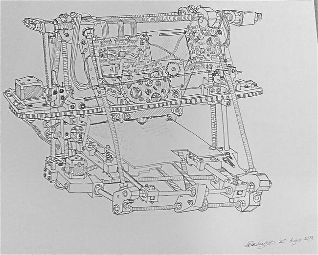 Rep Rap Mendel Drawing