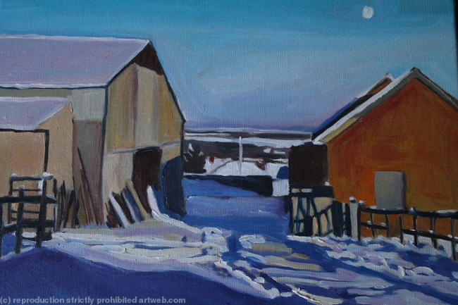 Winter Snow on the Farm