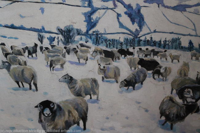 Sheep in the Snow