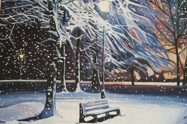 Park Bench in the Snow