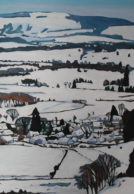 A Village in Winter Slumber