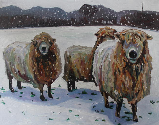 Some Sheep in Snow