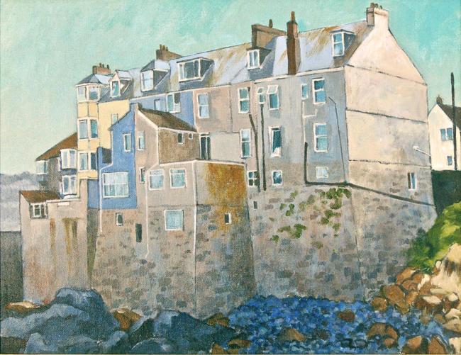 Overlooking Bamaluz Bay in St Ives.