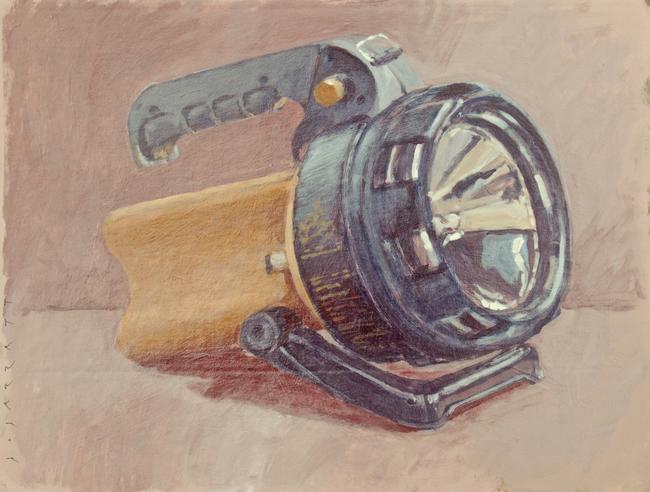 Acrylic sketch of a torch
