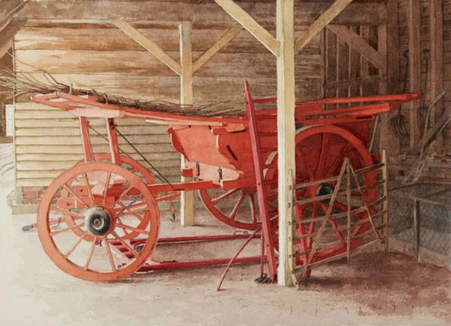 The red wagon at Home Farm, Wimpole Hall.