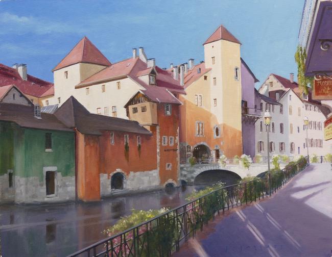 Annecy old town. Sunday morning.