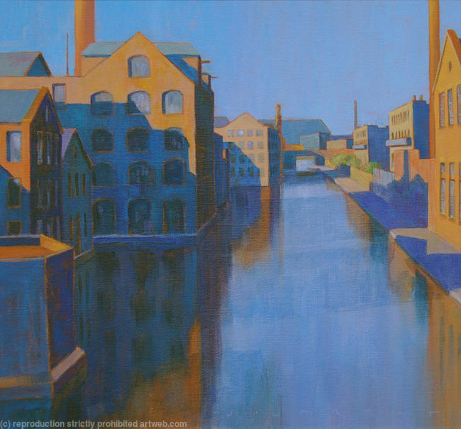 The Canal: Blue and Orange