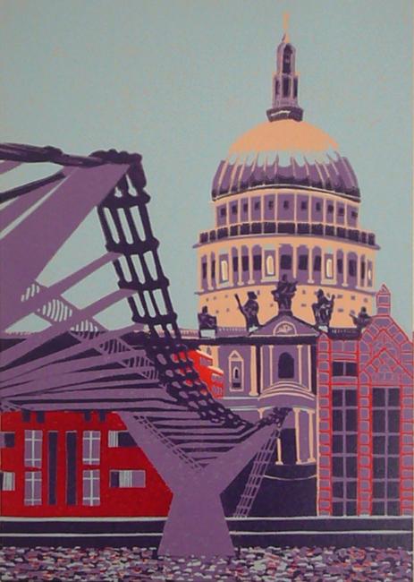 St Paul's Cathedral (with violet and blue)