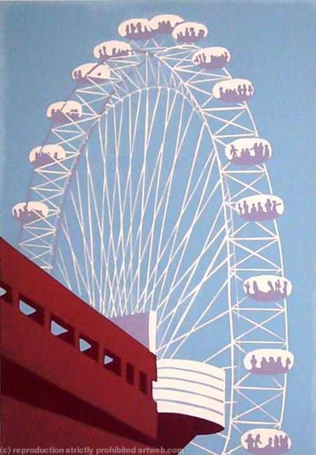 The London Eye (on blue)