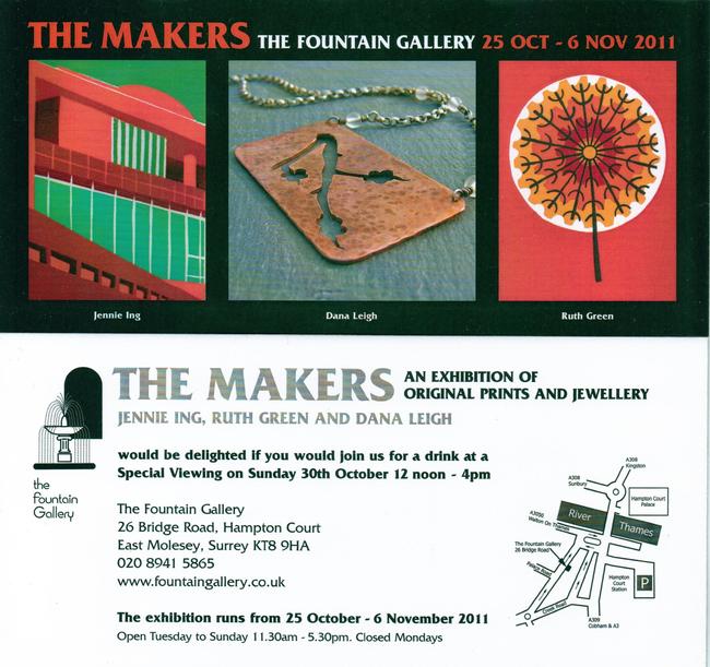 The Makers at The Fountain Gallery invitation