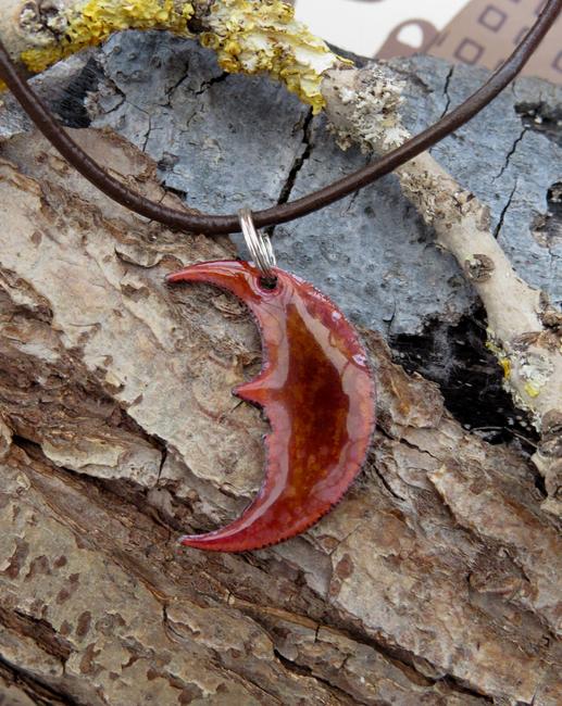 Copper moon pendant