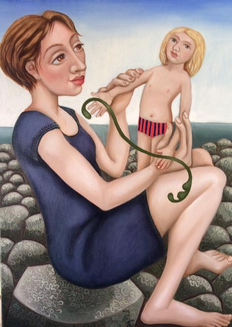 Mother on the rocks