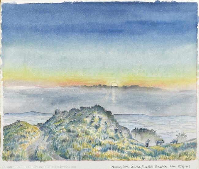 287 Morning Star, Sunrise, Clee Hill, Shjropshire. 6am. -17.8.1993