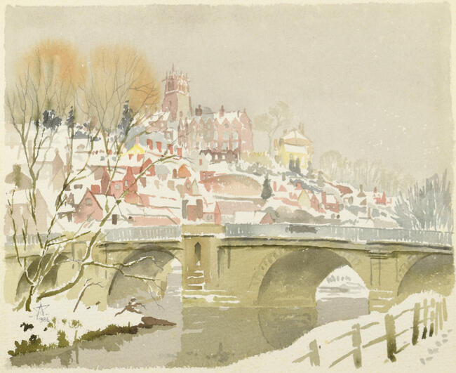 121. Bridgnorth, St Leonards Church, from Low Town -1986
