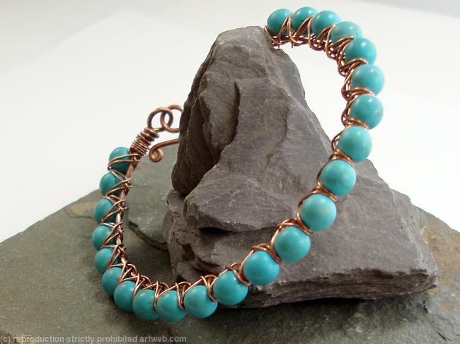 Kiss Kross bracelet - Turquoise and copper