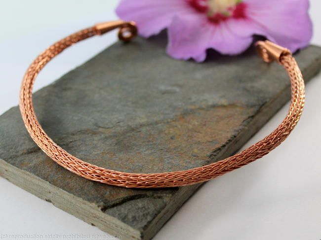 Viking Knit Neck Torc - Copper, Celtic Torq or Torque