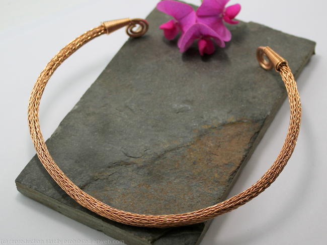 Viking Knit Neck Torc - Bronze, Celtic Torq or Torque