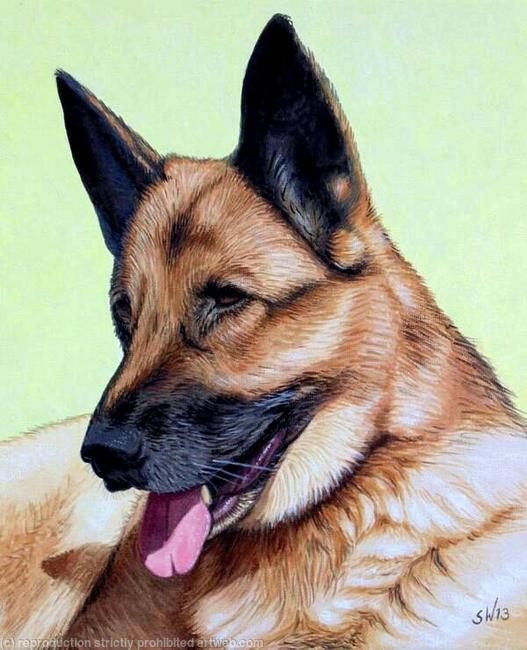 German Shepherd, Painting