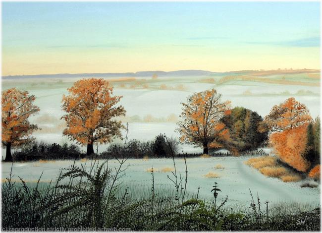 Frosty Morning in Highley, Oil Painting