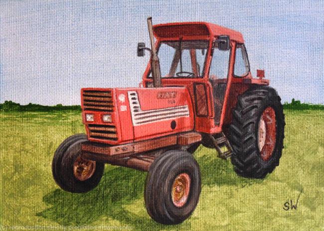 Fiat Tractor Mini Painting