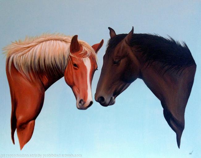 Wild Horses, Painting