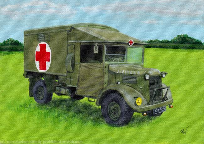 Austin K2 WW2 Ambulance Mini Painting