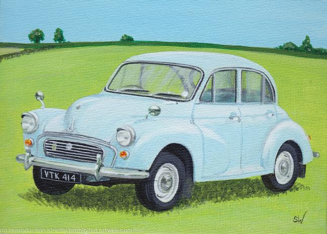 Morris Minor Mini Painting