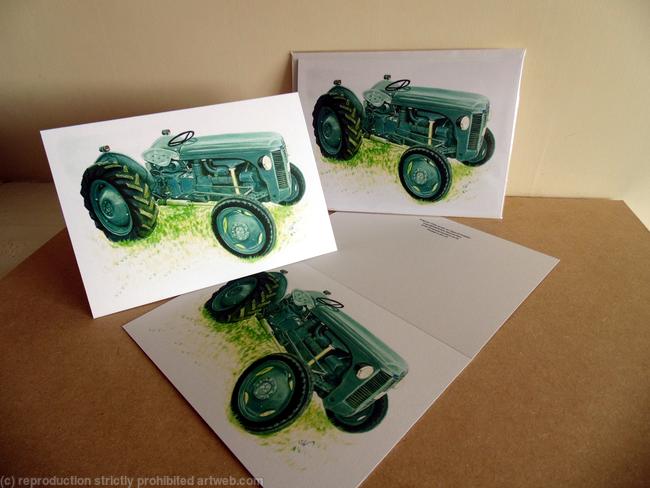 TE 20 Vintage Tractor Greeting Card