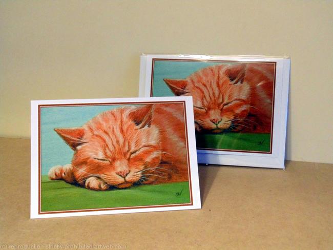 Red Tabby Cat Greeting Card