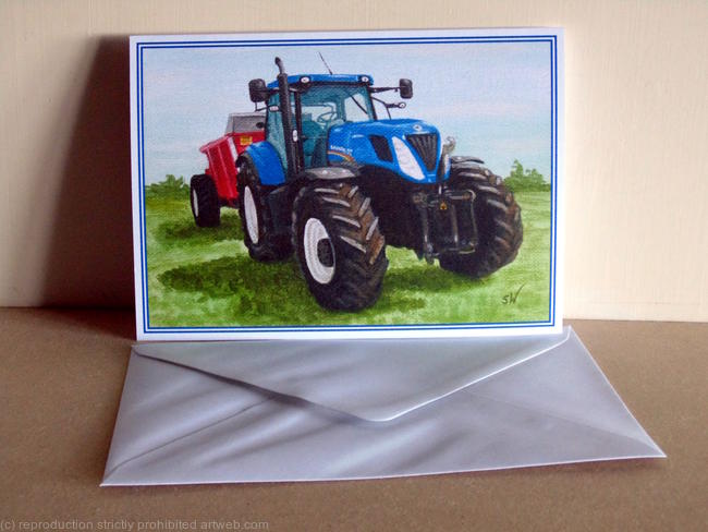 Tractor Greeting Card, New Holland