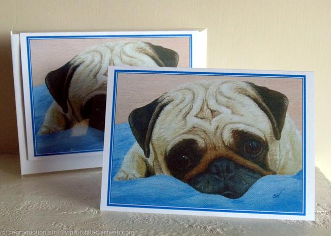 Pug Greeting Card