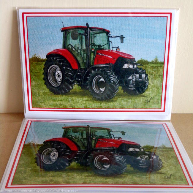 Tractor Greeting Card, Case
