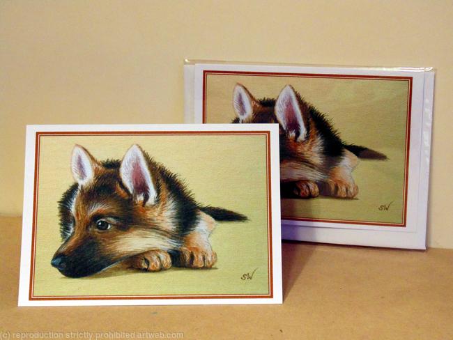 German Shepherd Puppy Greeting Card