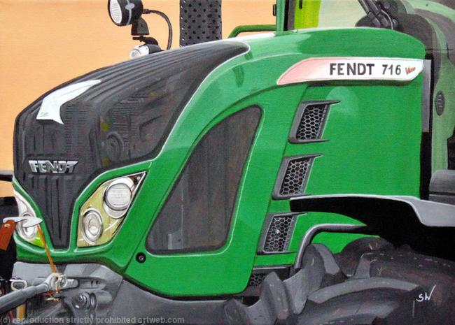 Tractor Bonnet, Fendt Style Painting