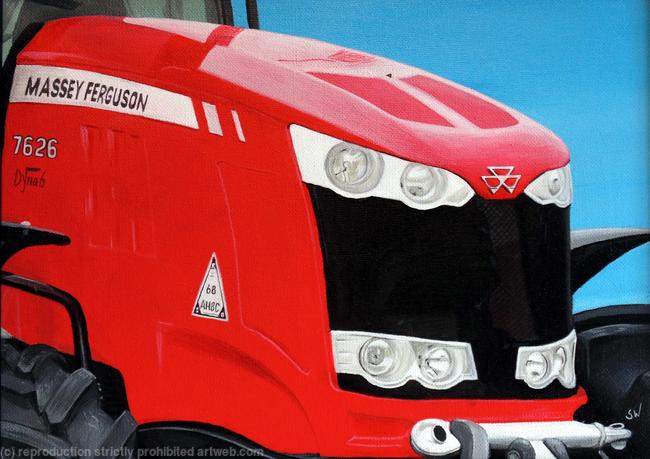 Tractor Bonnet, Massey Style Painting