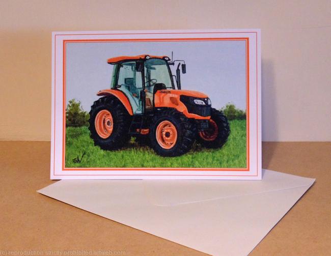 Tractor Greeting Card, Kubota