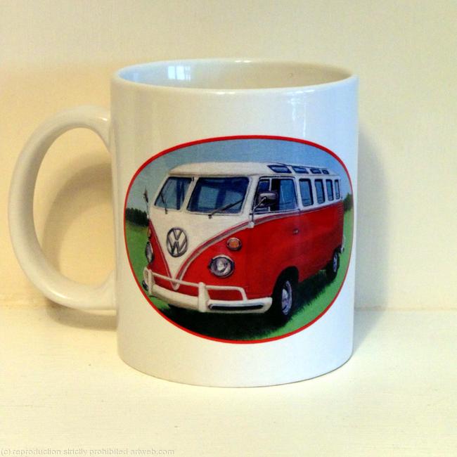Red VW Camper Van Mug