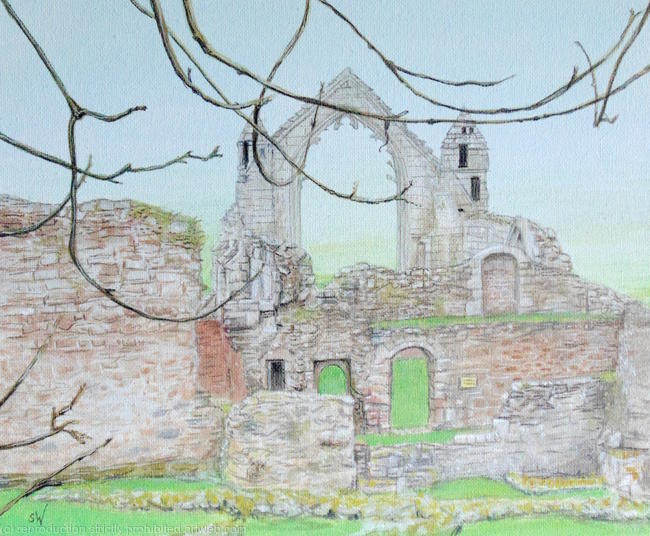 Haughmond Abbey, Shrewsbury, Painting
