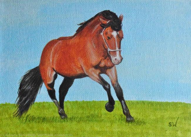 Galloping Horse, Mini Painting