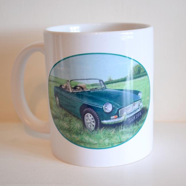 MG B Roadster Green, Mug